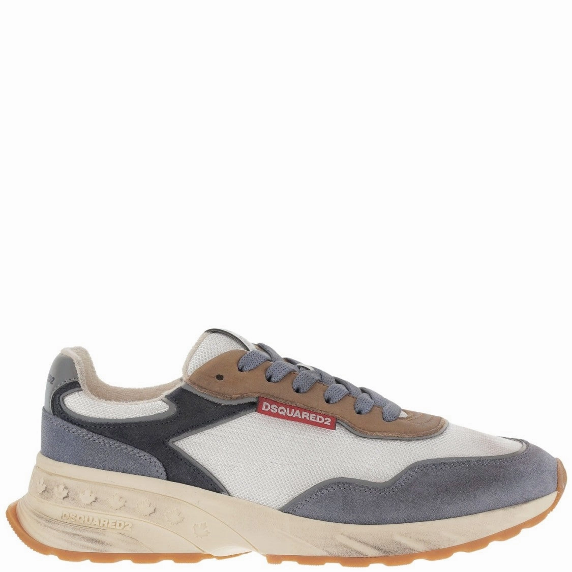 Mesh And Leather Sprinter Sneakers With Logo Foot alignment running in parks