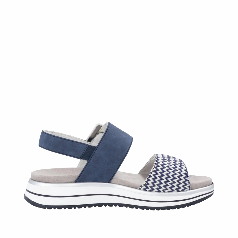 Remote Women's Jocelyn 53 Sandal in Pazific-Weiss/Jeans Flexible Summer Sandals