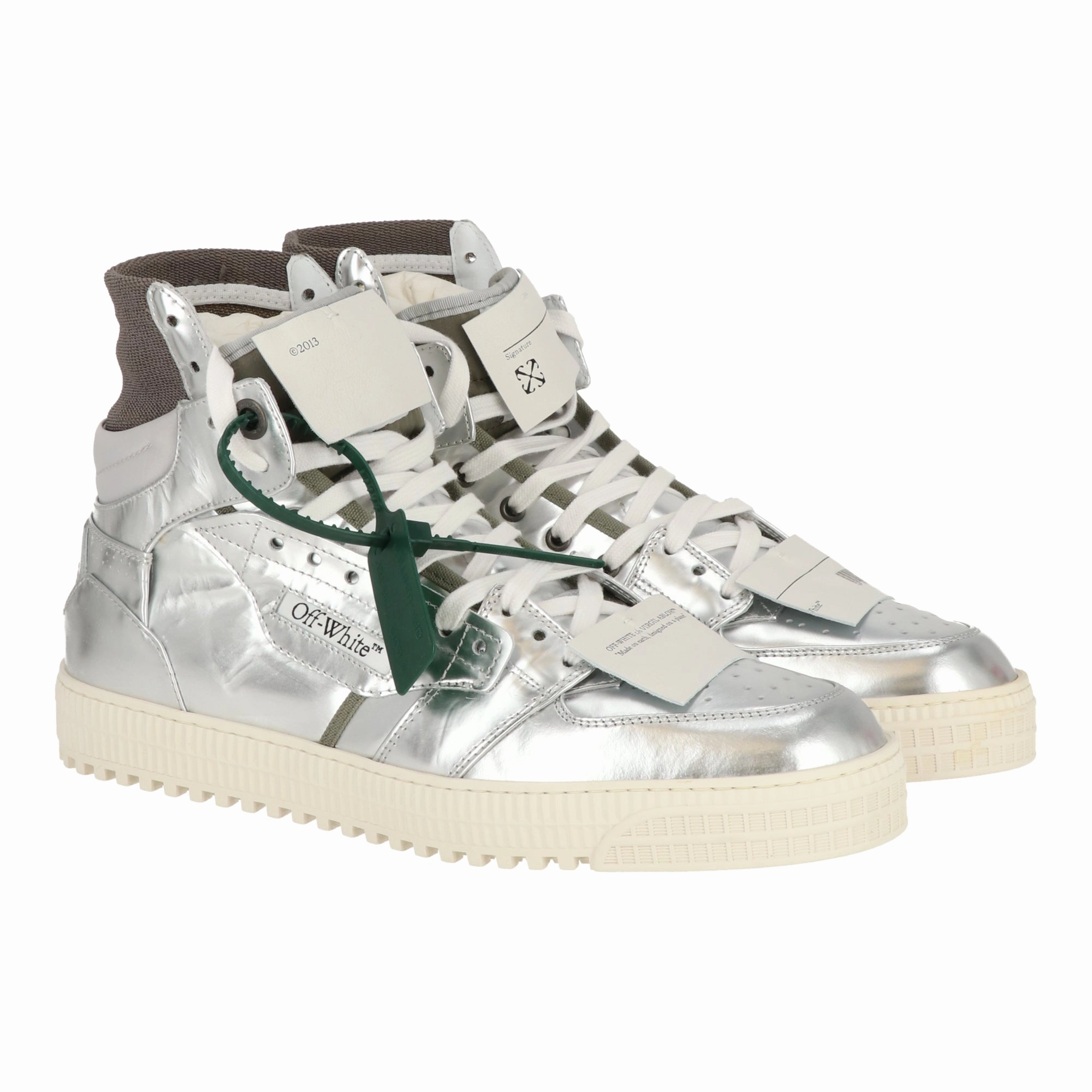 literary - event running option sports nutrition Off White Mens Silver Sneaker