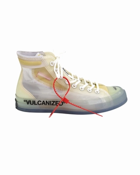 Joint protection self - esteem running shoe victory Off-White x Converse Chuck 70 "Vulcanized" High-top Sneakers in White/Clear Synthetic Textile
