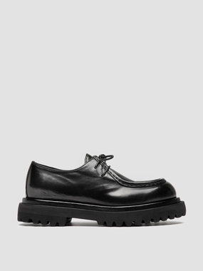 Long Life WISAL DD 125 - Black Leather Derby Shoes
