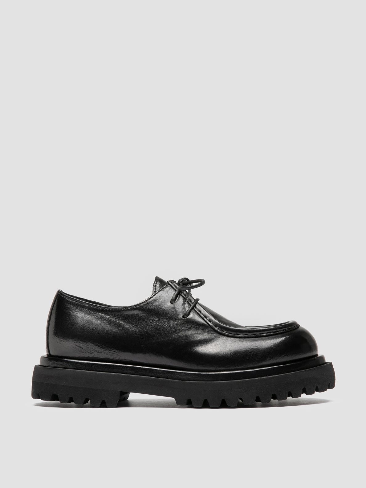 Long Life WISAL DD 125 - Black Leather Derby Shoes