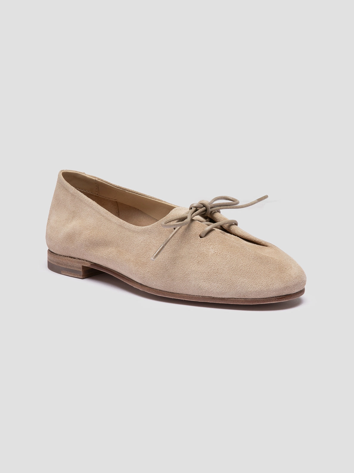 Low noise Daily Mobility OLIVER 102 - Beige Suede Ballerina Shoes