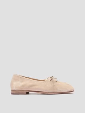 Full Support OLIVER 102 - Beige Suede Ballerina Shoes