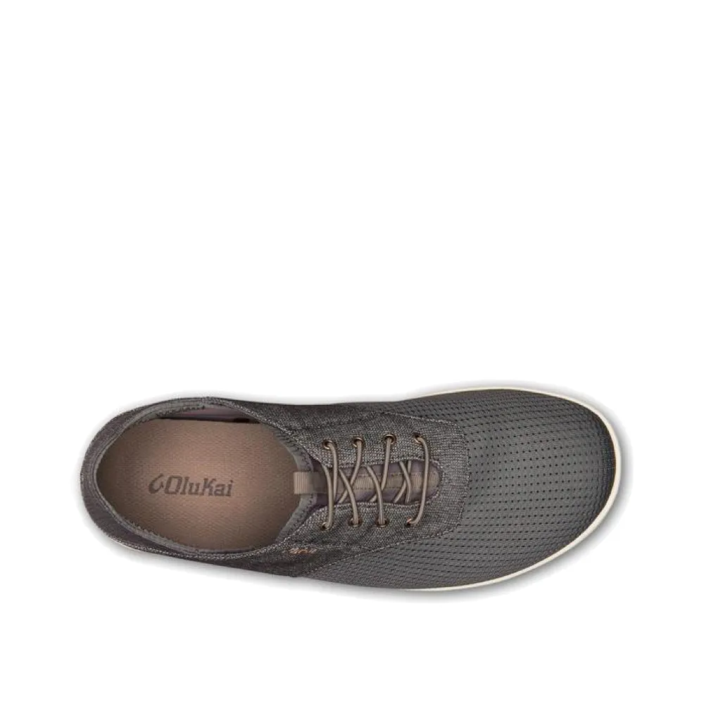 Mesh Fabric OluKai Men's Nohea Moku Mesh Slip On in Charcoal