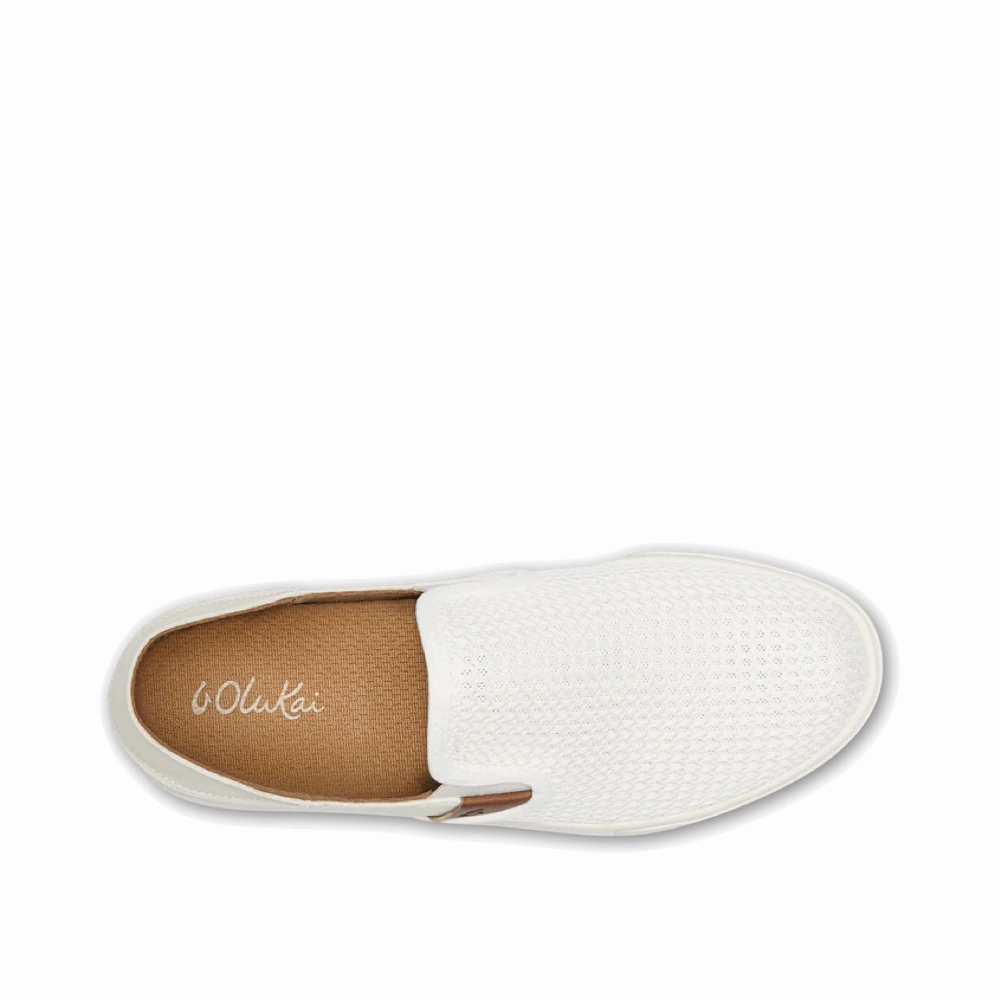 High Flex Cloudy Jog OluKai Women's Pehuea Mesh Slip On in Bright White