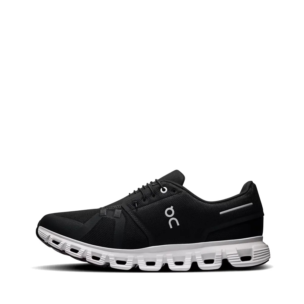 AirCushioning classic - style shoes On Men's Cloud 6 Sneaker in Black/White