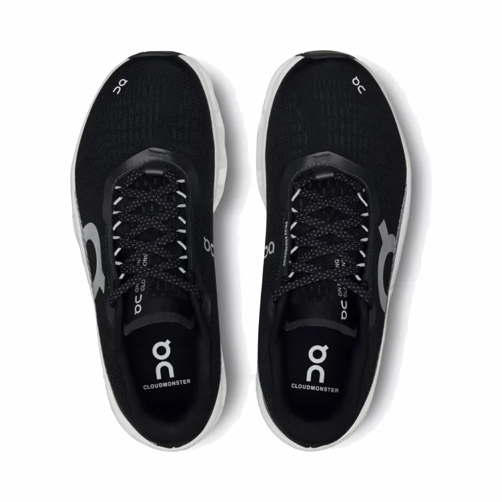 On Women's Cloudmonster 2 Sneaker in Black/Frost Soft Walk