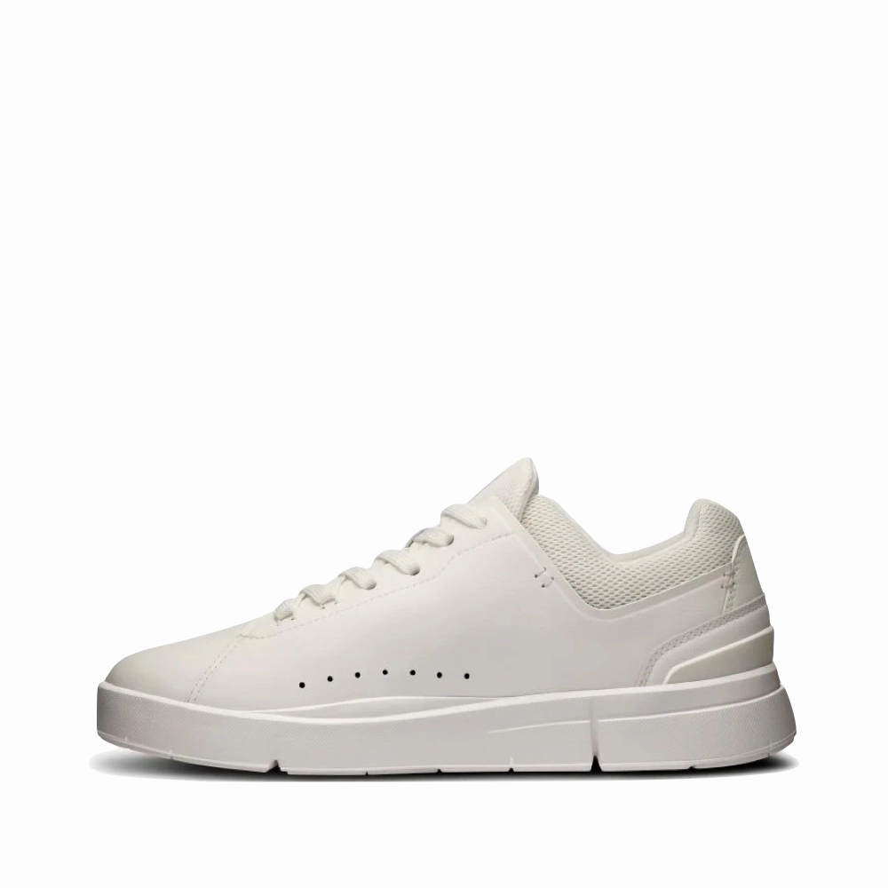 On Women's THE ROGER Advantage Sneaker in All White Modern Design