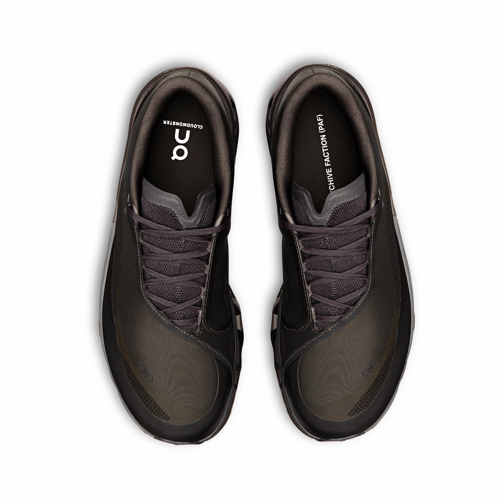 On x Post Archive Faction (PAF) Womens Cloudmonster 2 Shoes Neutral Stride Design Abrasion Pads