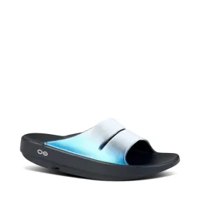 Relaxed Style Train Hike OOfos OOahh Luxe Slide Sandal in Frost