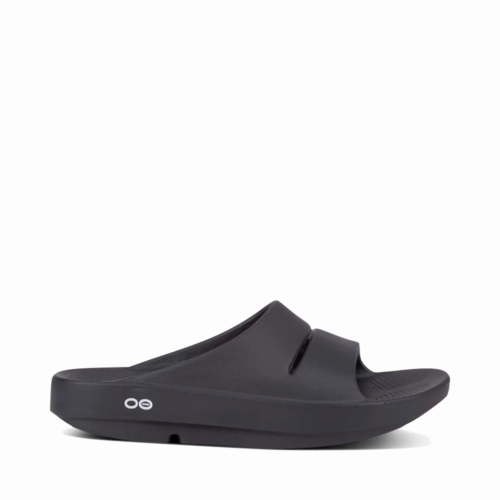 velcro Casual Slip-ons OOfos OOahh Slide Sandal in Black
