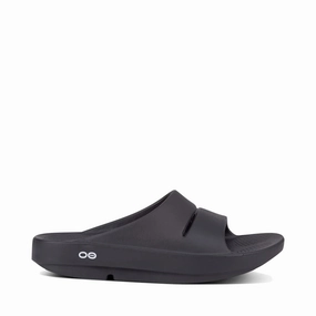 velcro Casual Slip-ons OOfos OOahh Slide Sandal in Black