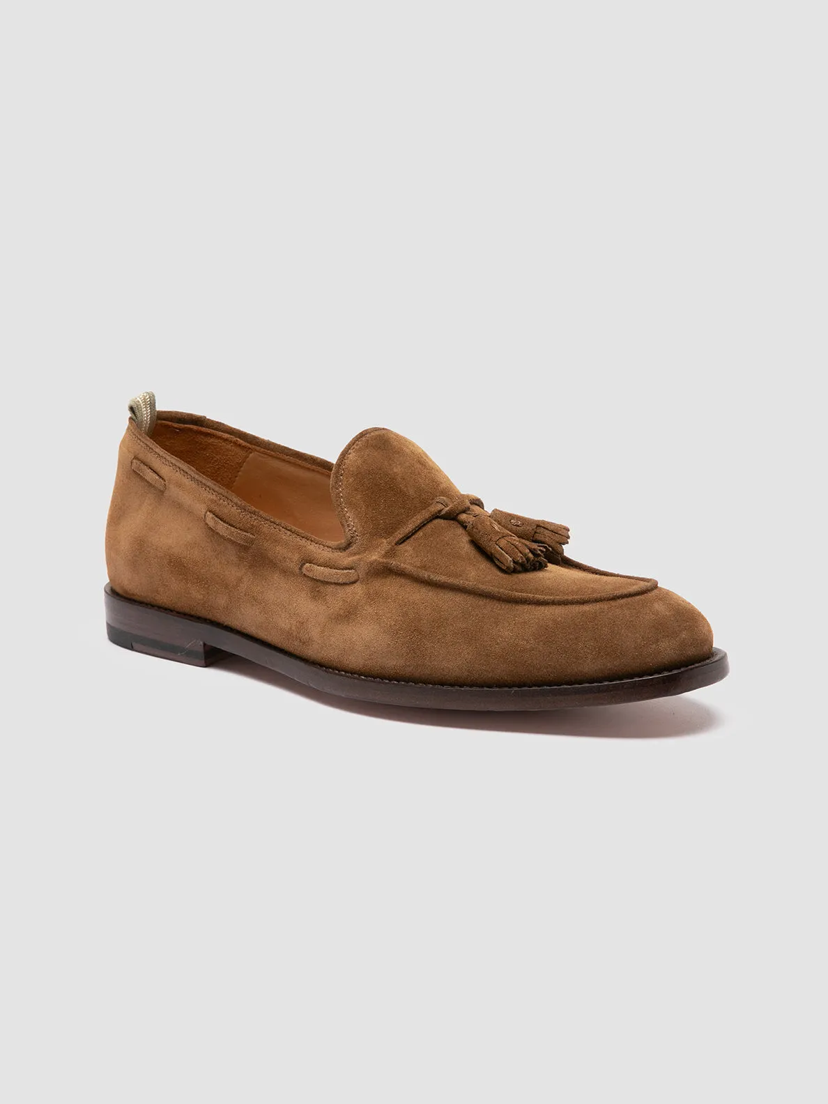 Chic Structure Style Clarity OPERA 002 - Brown Suede Tassel Loafers