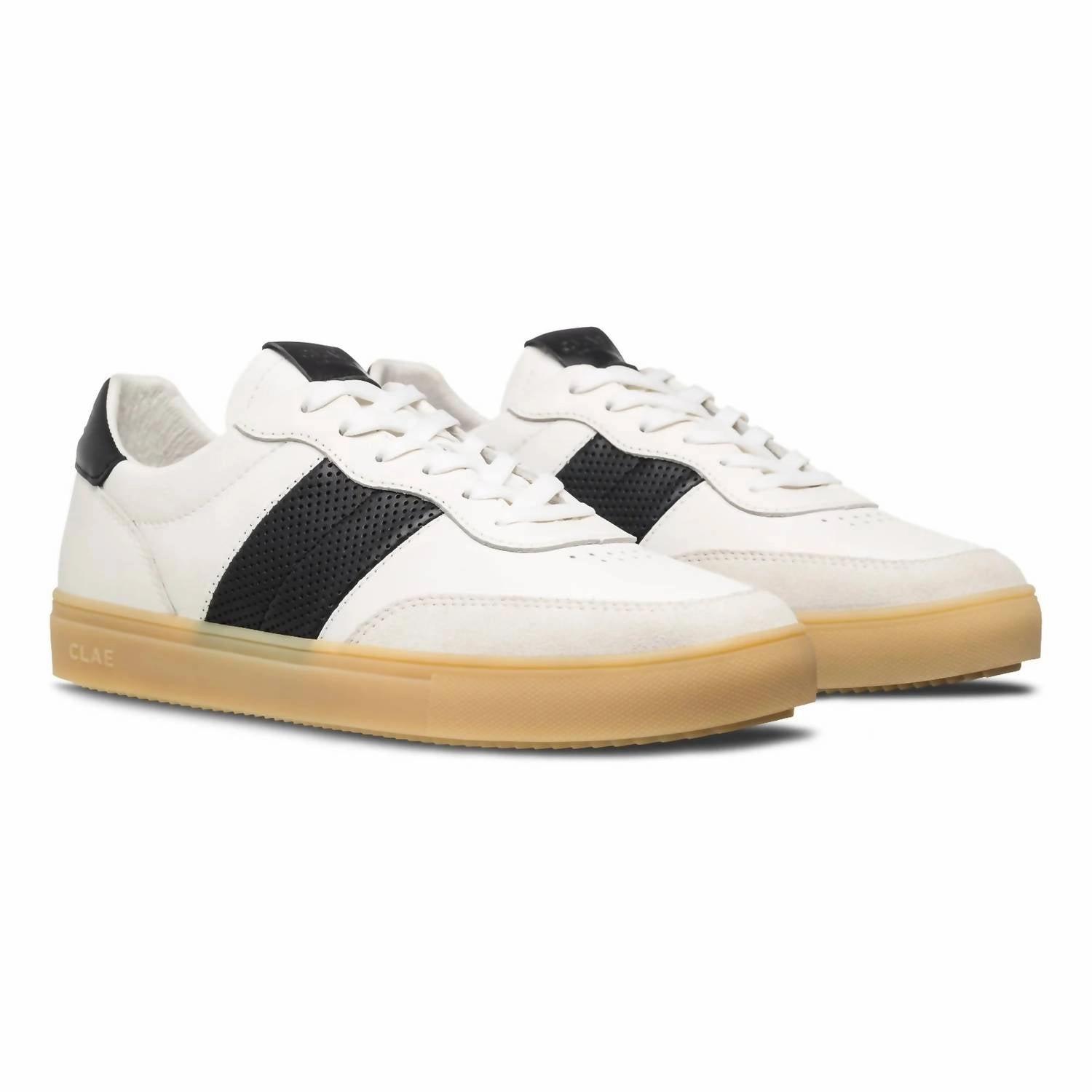 Men's Davis Sneaker In White Black Cold Weather running in synthetic tracks shoes