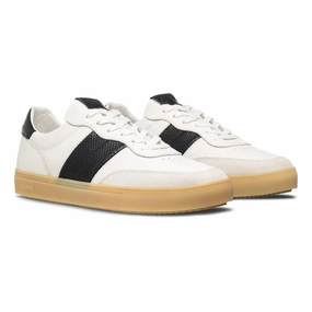 Men's Davis Sneaker In White Black Cold Weather running in synthetic tracks shoes