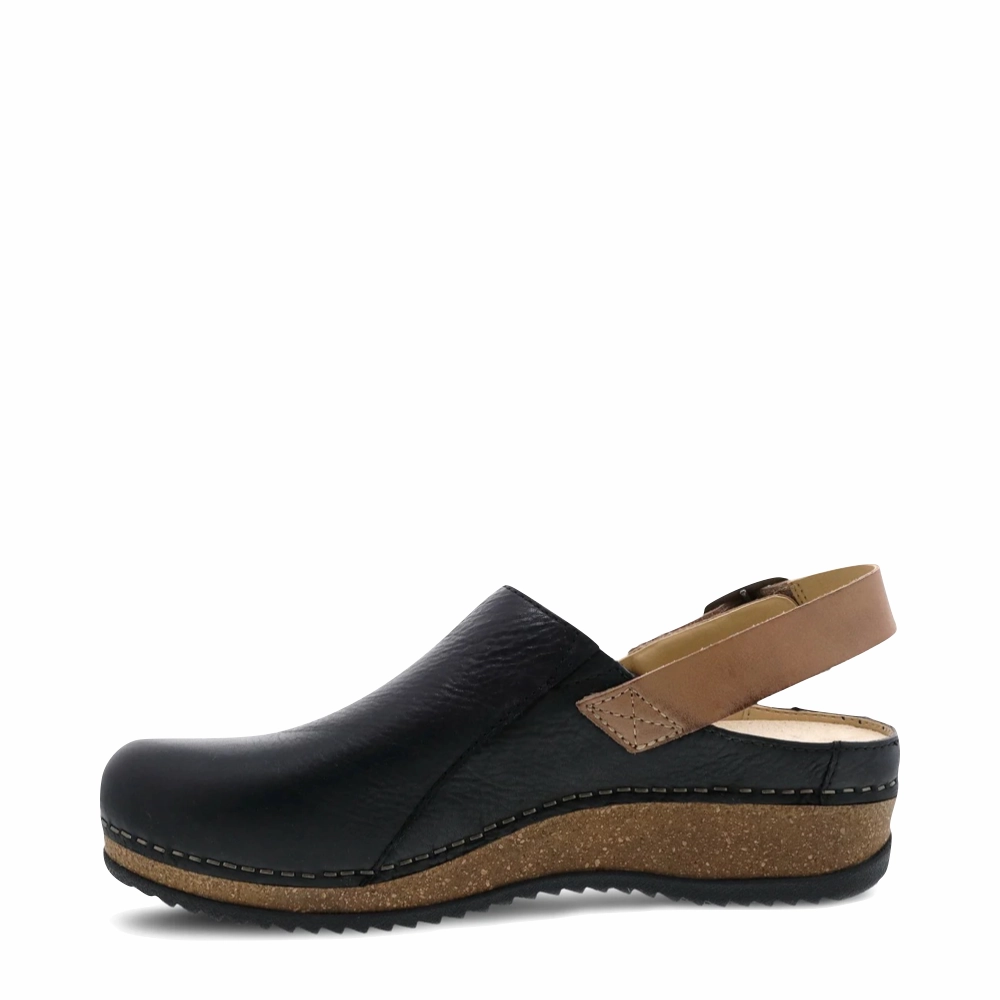 Dansko Women's Merrin Sling Back Clog in Black Urban Edge