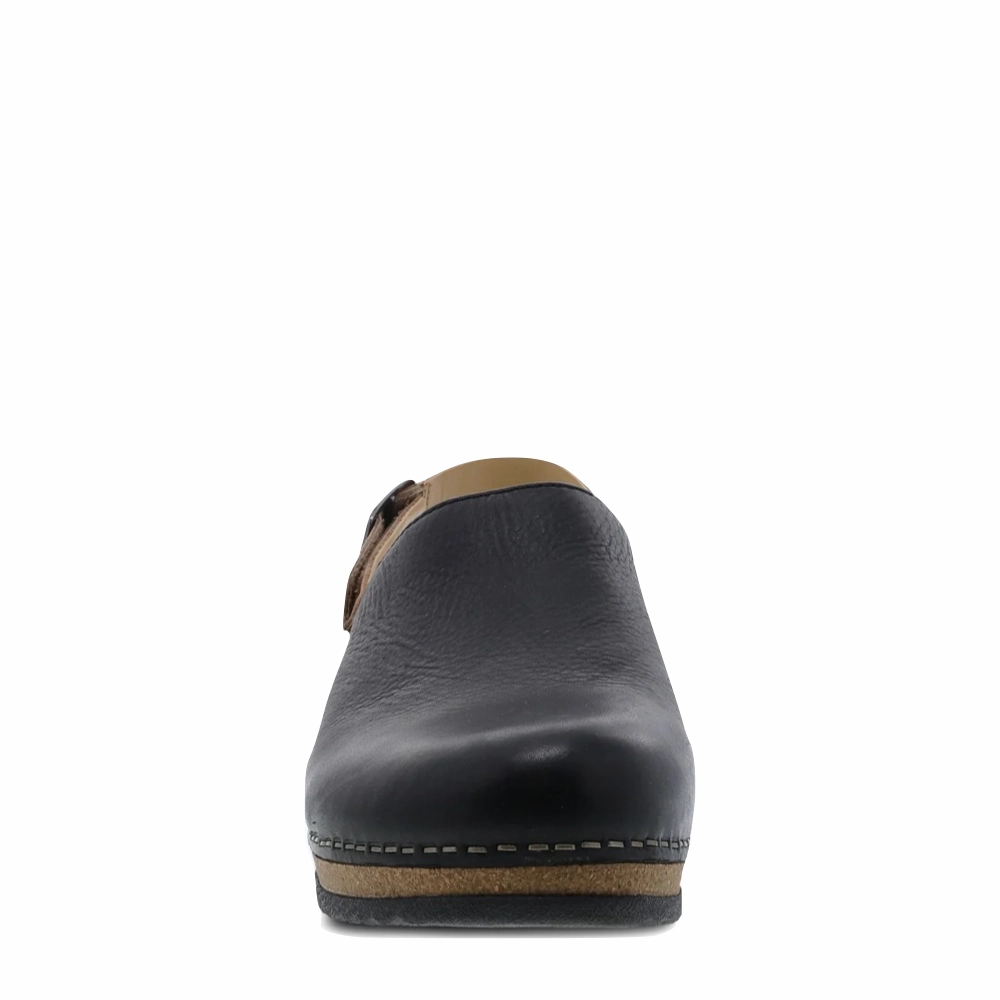 Dansko Women's Merrin Sling Back Clog in Black Supportive on the road