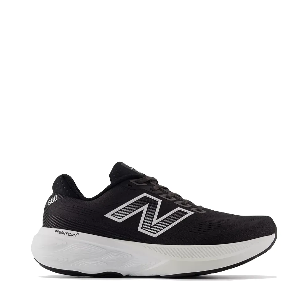 New Balance Men's Fresh Foam X 880v15 in Black with White and Reflection Expandable