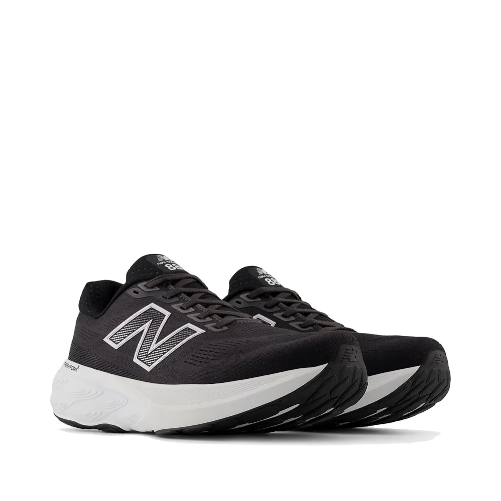 New Balance Men's Fresh Foam X 880v15 in Black with White and Reflection adjustable shoes
