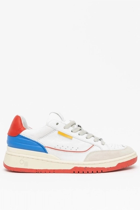 Paris Varsity Sneaker In Varsity White running in a crater area shoes