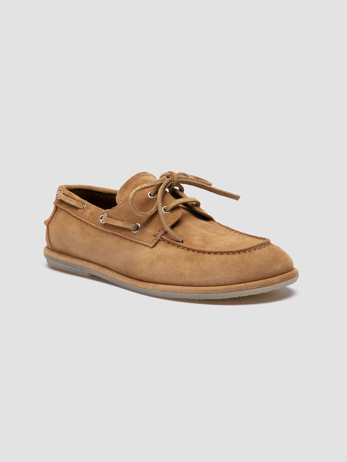 LOVE 101 - Camel Suede Boat Shoes Patent Coat