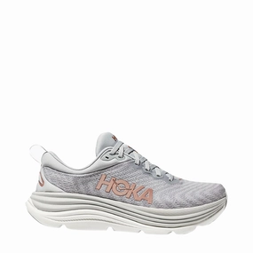 Train Hike Hoka Women's Gaviota 5 Running Sneaker in Harbor Mist/Rose Gold