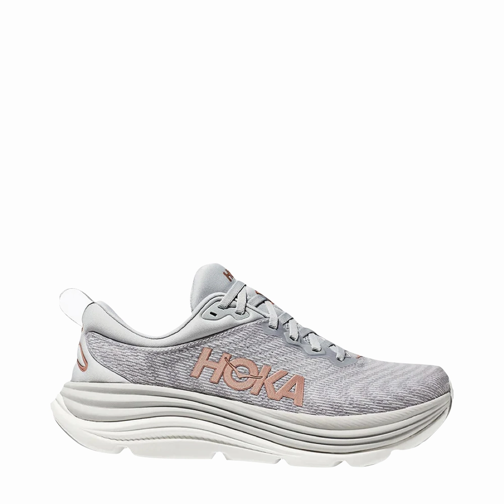 Modern Appeal Hoka Women's Gaviota 5 Running Sneaker in Harbor Mist/Rose Gold