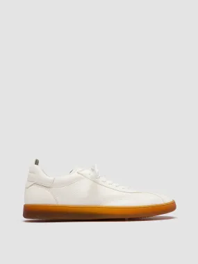 HALO 001 - White Leather Low Top Sneakers coronation - themed running shoes