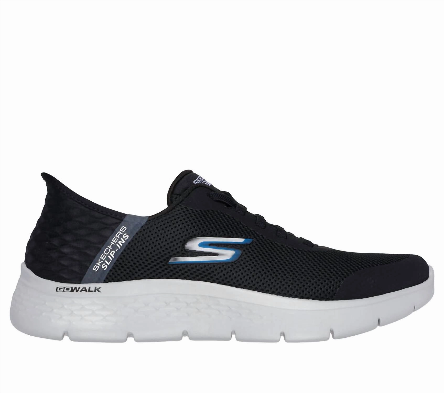 Men's Skechers Slip-Ins: Go Walk Flex - Hands Up In Black/ Gray winter - specific shoes breathable - membrane