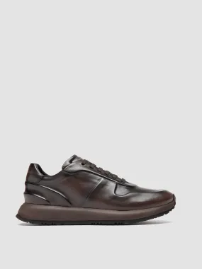 Speed Training Cutting-edge PERSPECTIVE 001 - Dark Brown Leather Sneakers