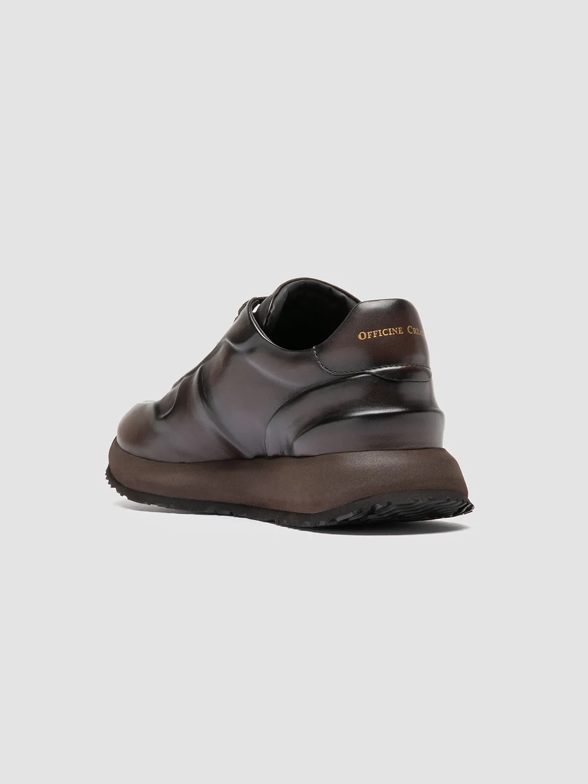 PERSPECTIVE 001 - Dark Brown Leather Sneakers arch - support - system