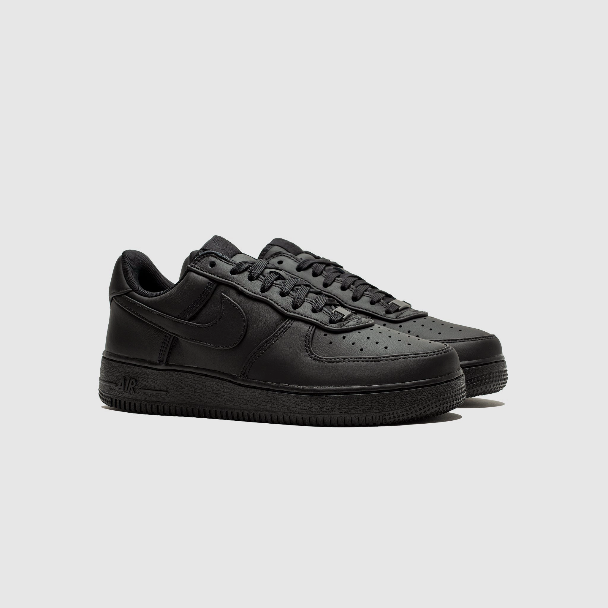 AIR FORCE 1 LOW RETRO PREMIUM "TRIPLE BLACK" Reinforced Panels Designer Sneakers