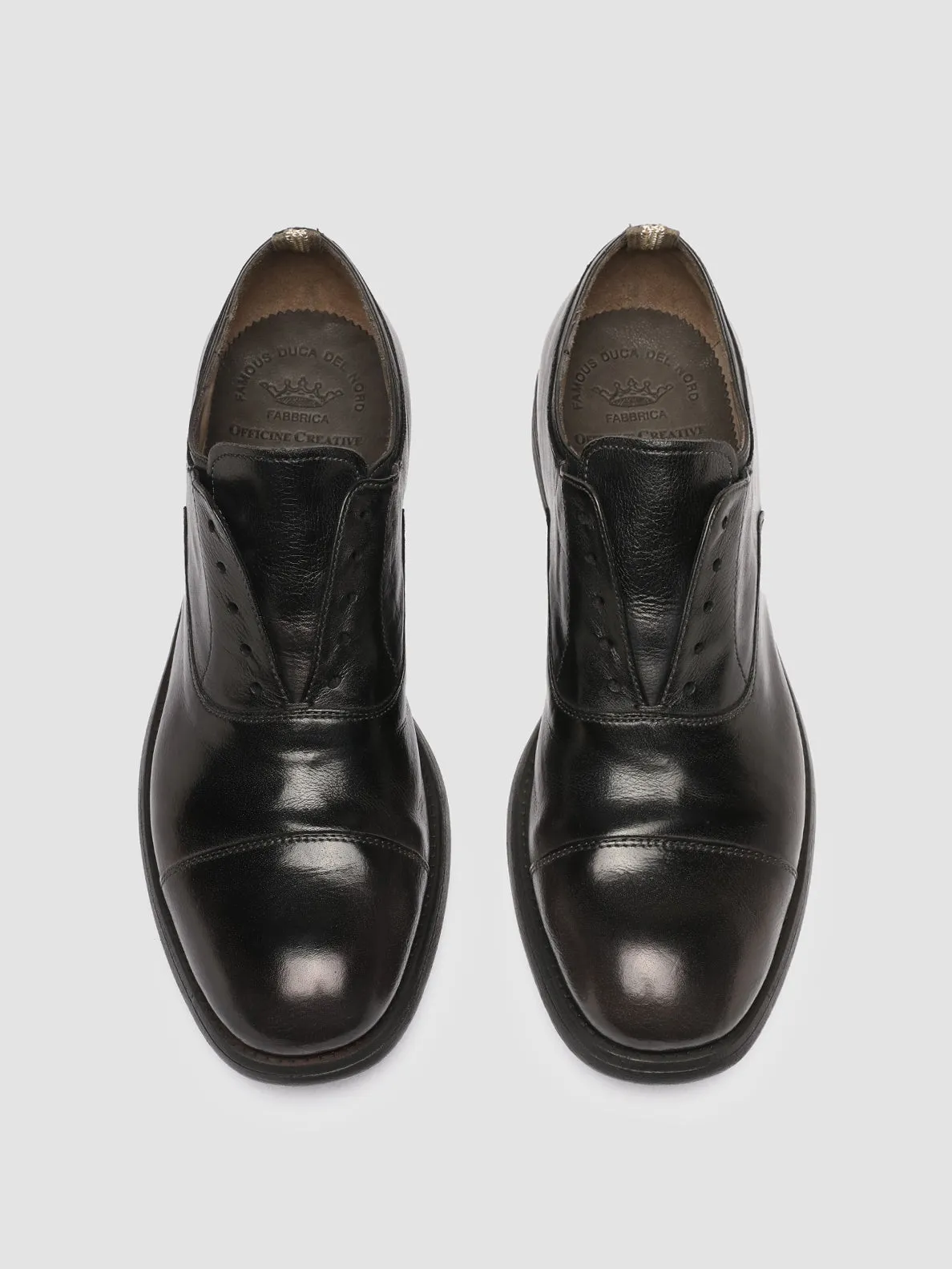 Country Club CHRONICLE 003 - Dark Grey Leather Oxford Shoes