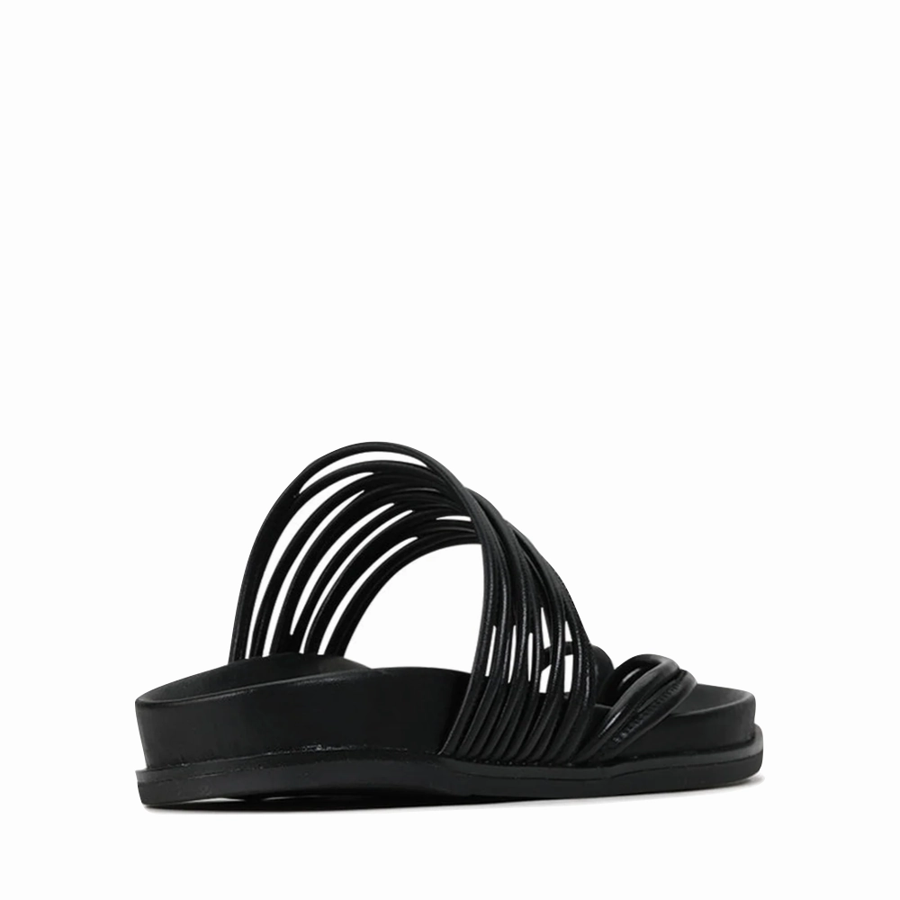 EOS Women's Carmella Toe Loop Sandal in Black Quick Shift