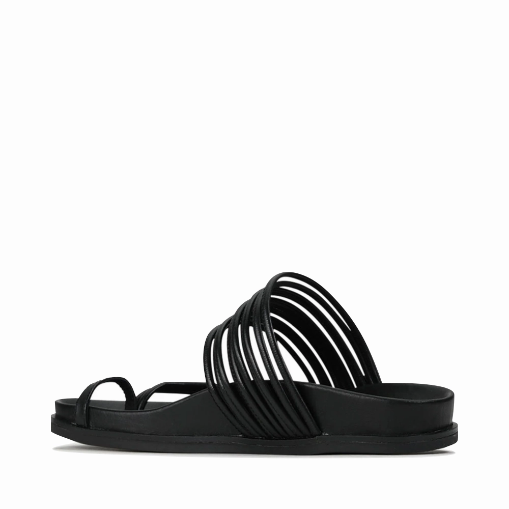 Low Contrast Dark Hue EOS Women's Carmella Toe Loop Sandal in Black