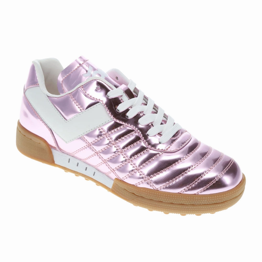 PONY Mens Madrid 82 Metallic Genuine Leather Premium Lace Up Athletic Sneaker Shoe Endurance Cushioning city running gear