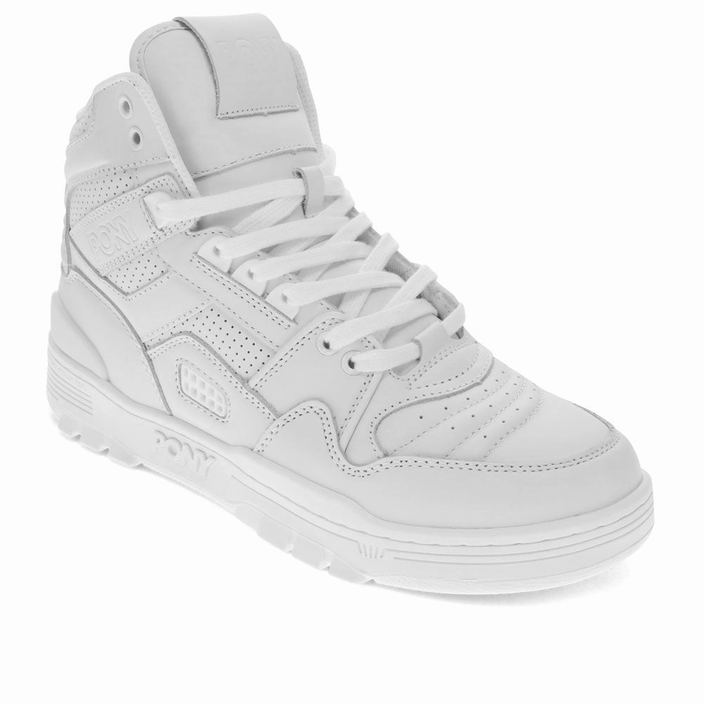 no - carbon - fiber - plate shoes high - end running shoes PONY Mens M100 Genuine Leather Premium Hightop Lace Up Athletic Sneaker Shoe