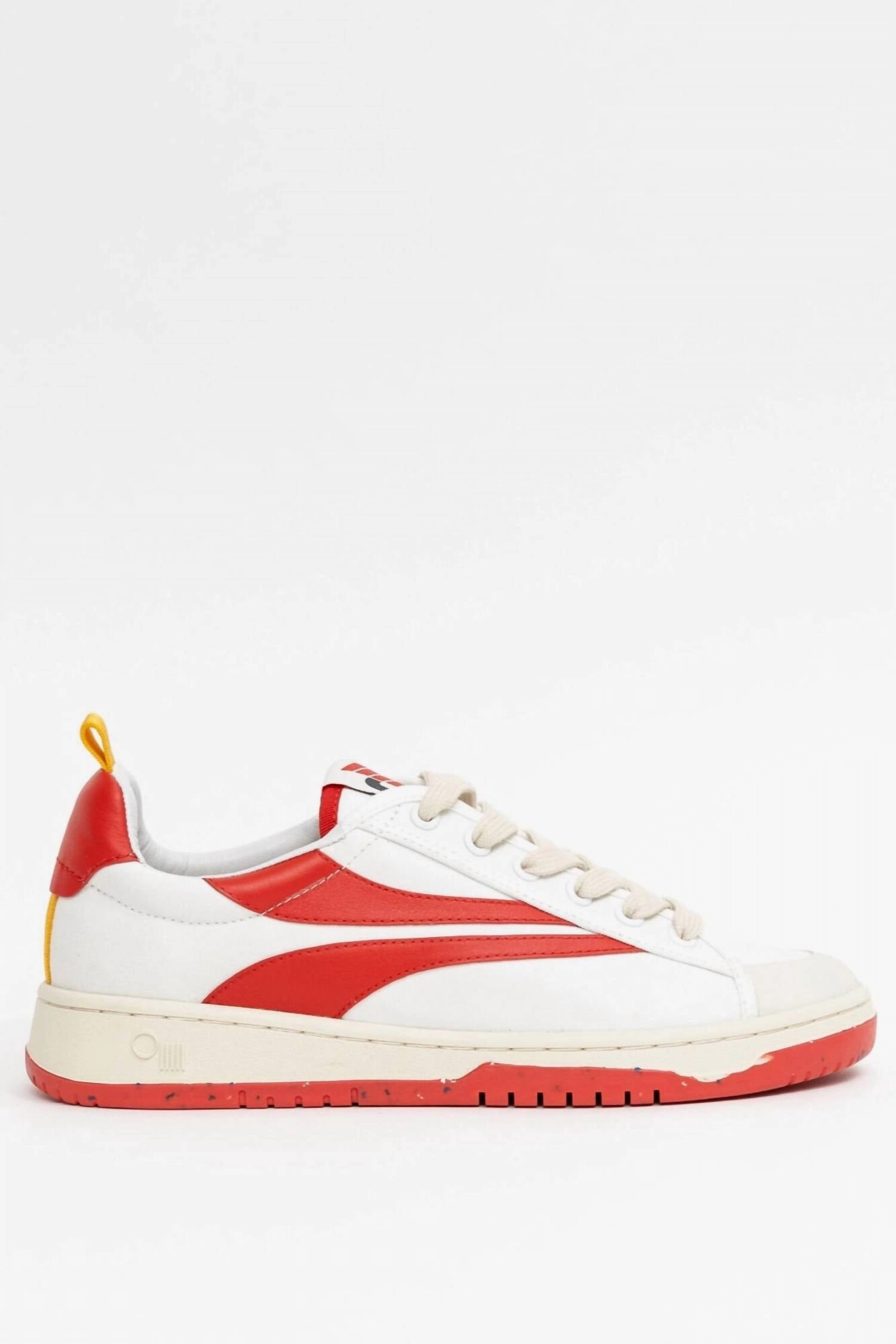 Portland Sneaker In Retro Red shoe deodorizer sustainable production shoes