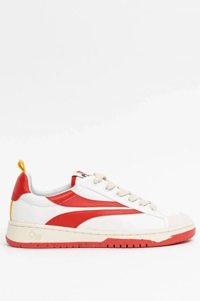 Portland Sneaker In Retro Red mesh running option