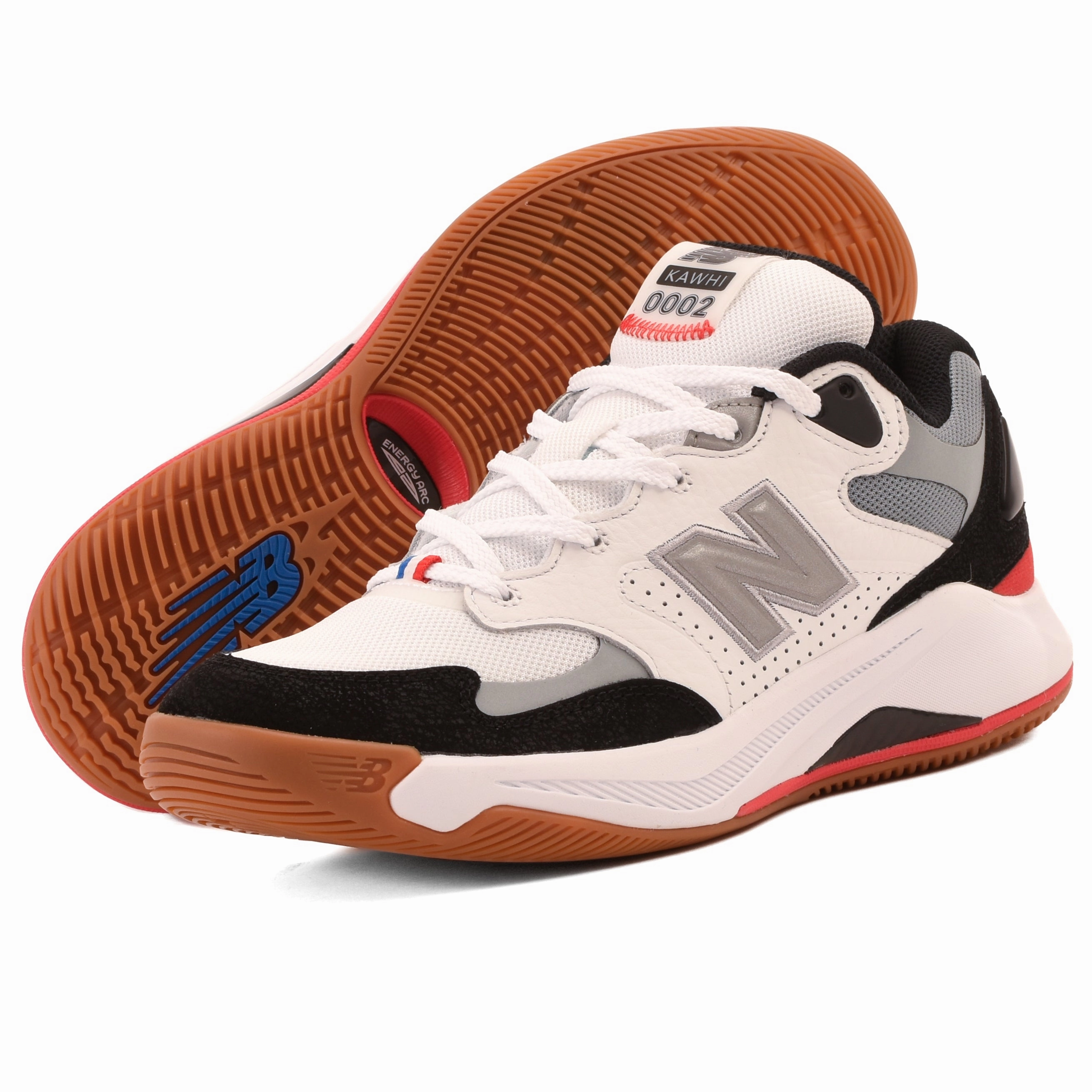 New Balance - Kawhi IV (White/Black) running on flat ground Foot Training