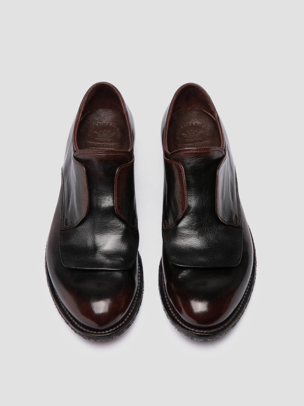 Dapper Style Quiet Response LEXIKON 159 - Dark Burgundy Leather Derby Shoes