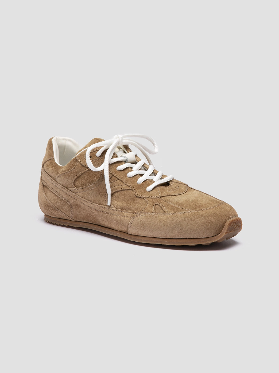 racing running shoes AWAY 101 - Light Brown Suede Sneakers