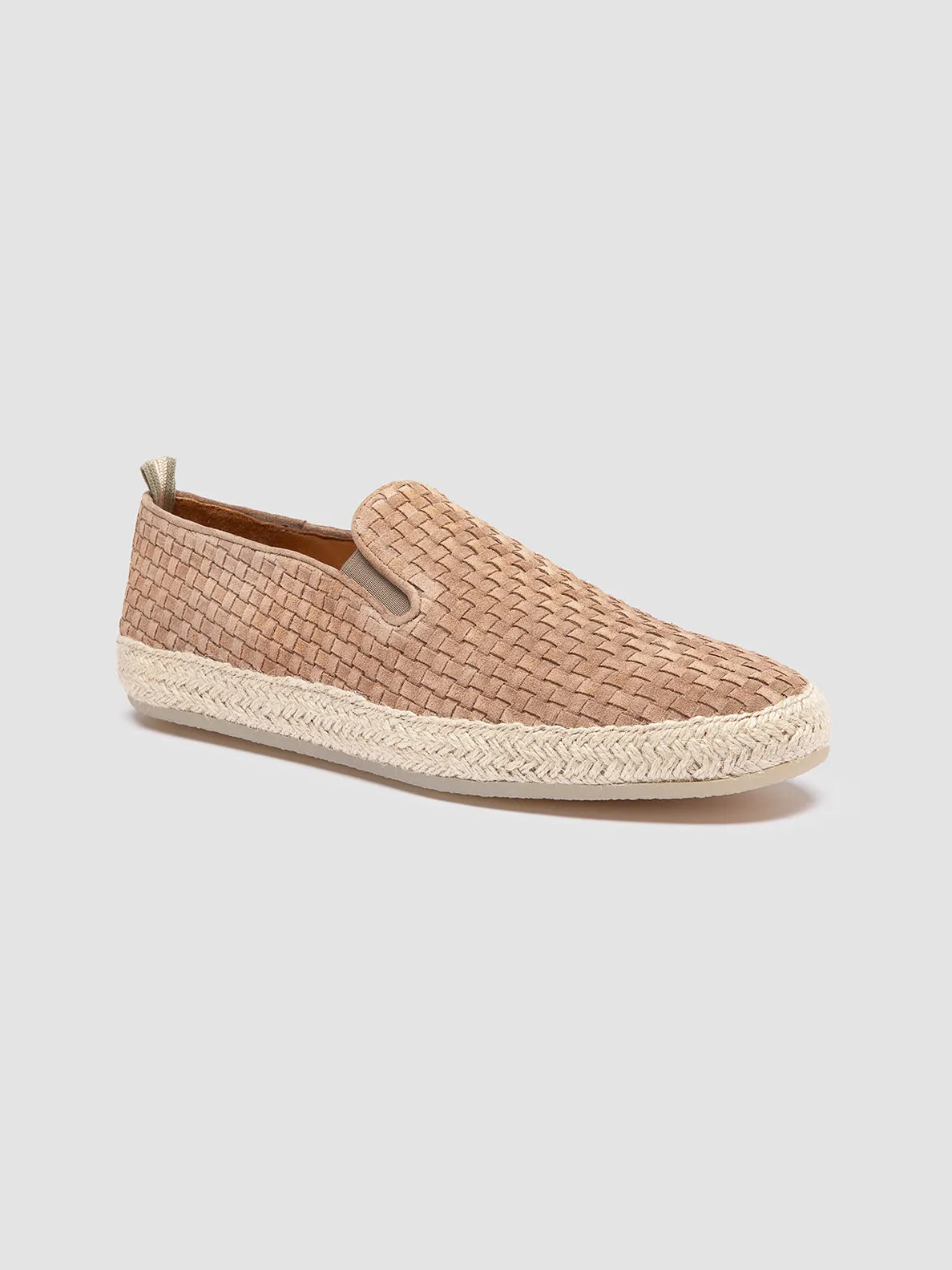 Groom Match Timeless Appeal BOWLINE 001 - Beige Woven Espadrille Shoes