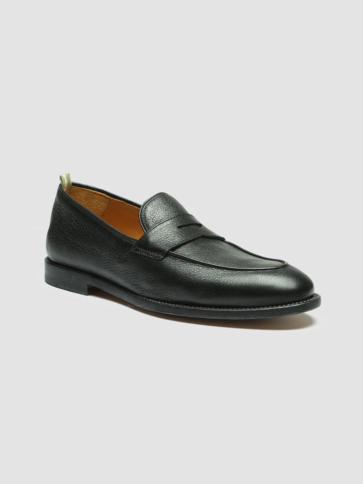 High Shine Luxe Appeal OPERA 001 - Black Leather Penny Loafers