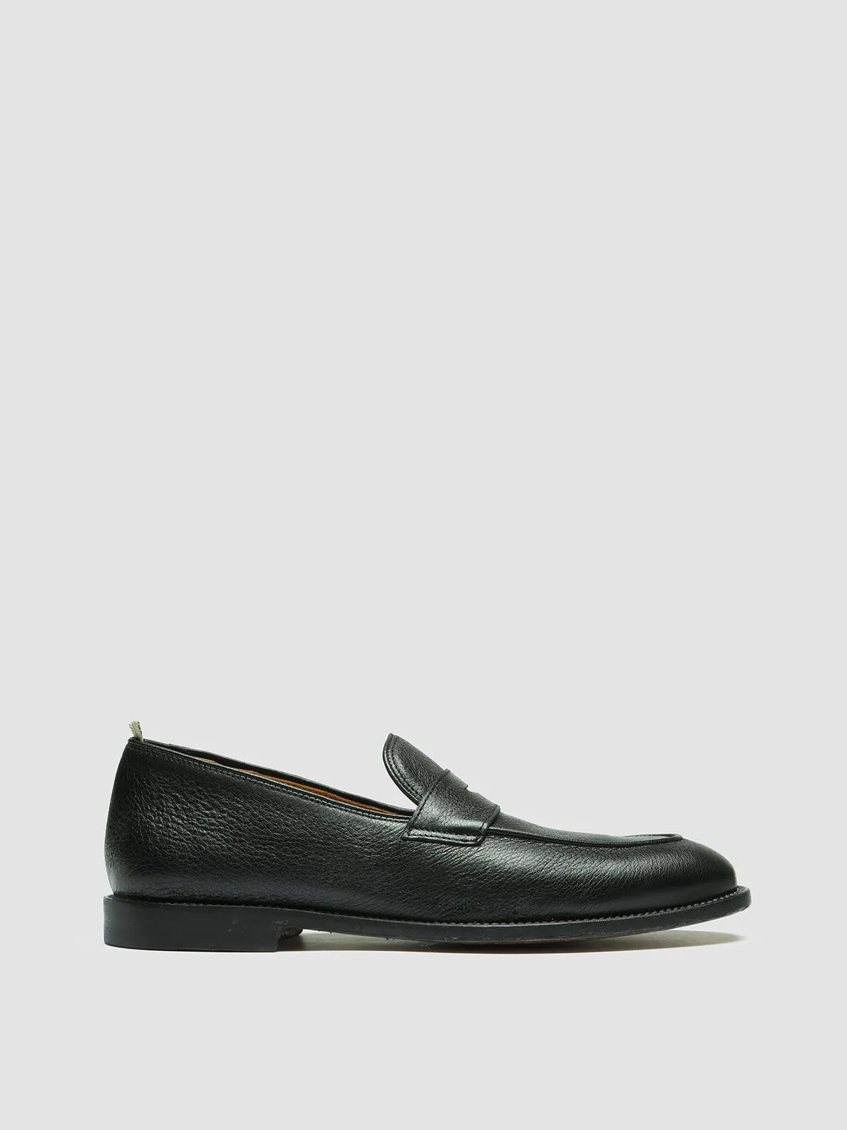 Slim Look Long Shift OPERA 001 - Black Leather Penny Loafers