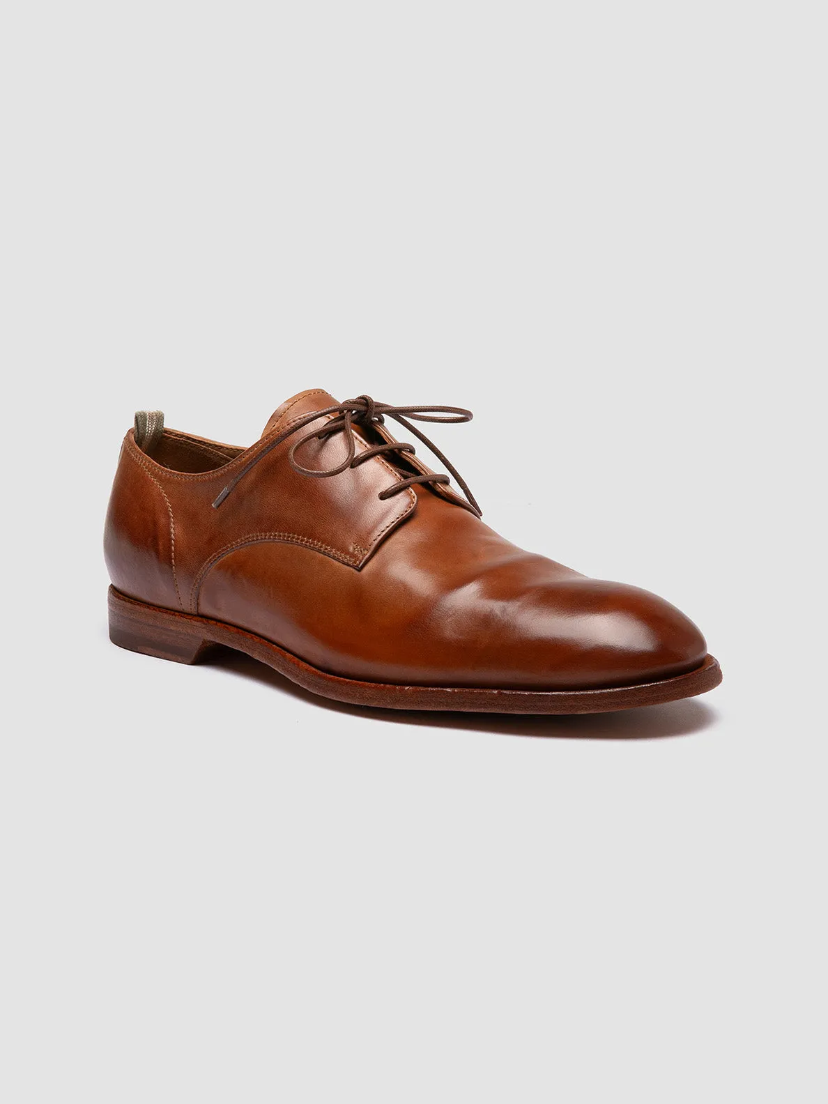 SOUND 002 - Brown Leather Derby Shoes Crisp Fit