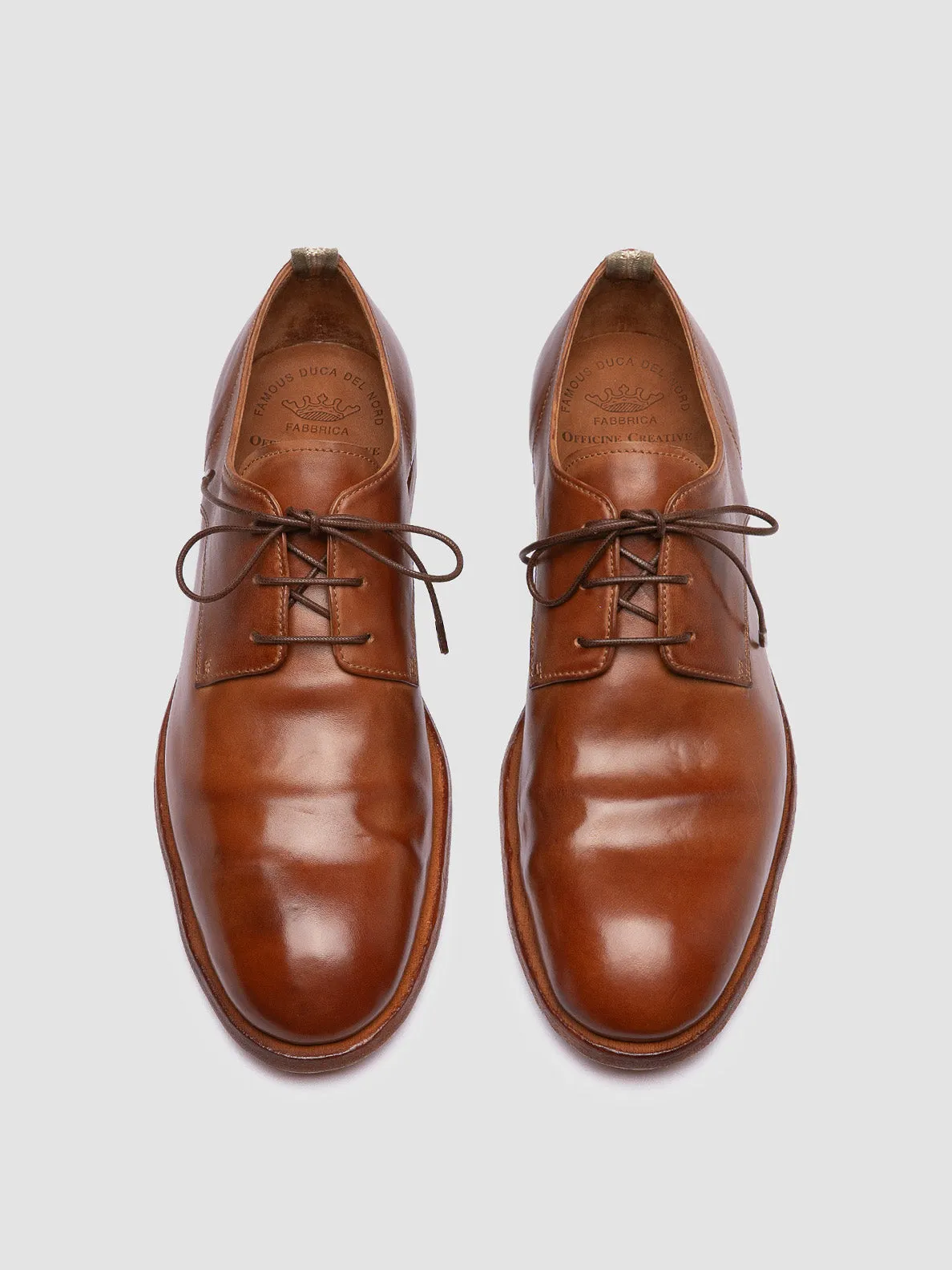 SOUND 002 - Brown Leather Derby Shoes Water Block