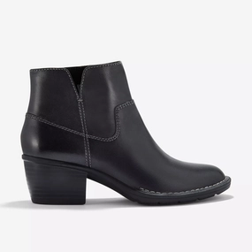 Support Focused Airy Space Clarks Women's Kastela Top Ankle Boots in Black