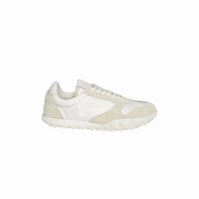 Moon Sneakers In Nylon And Suede Cream effortless - running